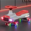 Wiggle Scooter Fun Light Up Car Scooter with Music Light-up Wheels Realistic Headlights Anti-Rollover Wiggle Cars(Sky Blue) view 3