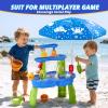 Wee Wonders 3-Tier Water Table for Toddlers, Kids Sand Water Table with Adjustable Umbrella, Sand Toys & Fishing Game, Sensory Table Activity Playset for Outdoor Beach, Summer Toys for Boys Girls 3-5 view 2