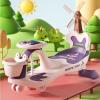 Wiggle Scooter Swing Car with Storage Basket Flashing Wheels & Music Wiggle Cars Ride On Toy for Kids Boys Girls(Pink) view 4