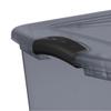 66 Quart Latch Box - Clear Plastic Storage Bin with Clear Lid, Gray Flannel Tint, Stackable Organizer for Home, Closet, Garage, Bedroom view 4