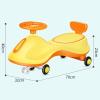 Wiggle Scooter Wiggle Car Kids Ride On Toy Swing Car with Traction Rope for Ages 3 Years and Up(Yellow) view 2