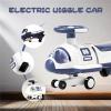 Wiggle Scooter Electric Twist Car with Pedals 2 in 1 Swing Cars Silent Colourful Light-Emitting Wheels 360 Rotating(Grey,Electric Type) view 3