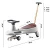 Wiggle Scooter Swing Car with Under-Seat Storage Flashing Wheels Music Uses Twist, Turn, Wiggle to Steer Ride On Toy for Kids Boys Girls(Grey,No Push Handle) view 2