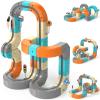 Electric Train Set 82PCS, 3D Flexible Race Track for Kids 3 4 5 6 7 8 Years Old, Gravity-Defying Rail Building Toys with Motorized Car, STEM Learning Toy Gift for Toddlers Birthday view 1