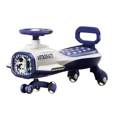 Wiggle Scooter Wiggle Car with Pedal, Ride On Toy Anti-Rollover with Music Silent Flashing Wheels Headlights(Blue)