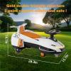 Wiggle Scooter Electric Swing Car with Pedals, 2 in 1 Swing Cars Ride with Music, Flashing Wheels, Enlarged Body view 2