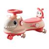 Wiggle Scooter Wiggle Car with Music and Lights Hauling Rope Silent Wheel Ride On Toy for Boys Girls 2 Years and Up(Rojo,with Music Light) view 1