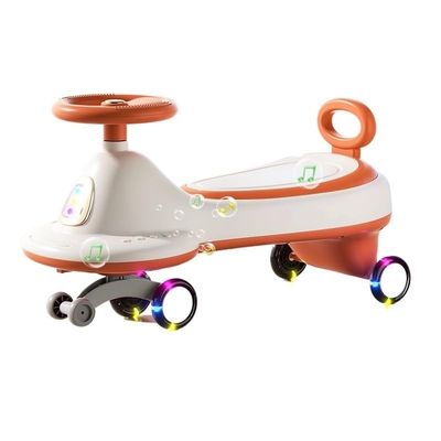 Wiggle Scooter Wiggle Car for Kids Swing Cars WithColorful Light-Emitting Wheels for Boys Girls 2 Years Old and Up(Orange)