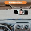 Abaodam Car Rearview Mirror for Back Seat Safety Adjustable Blind Spot Mirror with Green Animal Pattern for Travel view 3