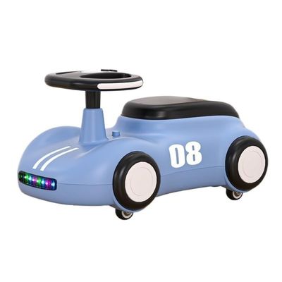 Wiggle Scooter Ride On Push Car for Toddlers Racer Sit to Stand Toy Kids Cars with Music Light & Under Seat Storage(Blue)