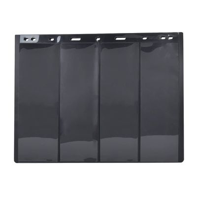Stamp Album Page Sheets Universal 9 Holes Durable Transparent Black Base 3 Lines 4 Lines For Standard Stamp Collection Book 10Pcs Pack (4 lines on black background)