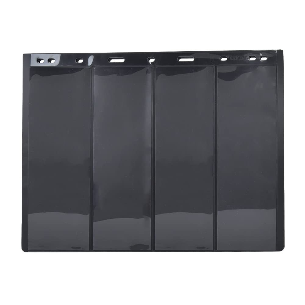 Stamp Album Page Sheets Universal 9 Holes Durable Transparent Black Base 3 Lines 4 Lines For Standard Stamp Collection Book 10Pcs Pack (4 lines on black background)