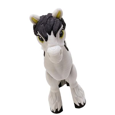 Movable Limb and Tail 3D Printing Little Horse Figurine for Kids and Collectors Desktop Decoration with Vibrantly Color