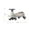 Wiggle Scooter Ride on Toy with Music Twist Swivel Wiggle Car with LED Flashing Wheels Kids Swivel Cars for 3 Year and UP(Gyey) view 2