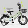 Wiggle Scooter Bike with Basket for 2-12 Years Bicycle with Training Wheels Pedal Bicycle(Pink1,14inch) view 3