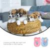 Beaupretty 2pcs Pet Costume Dog Outfit with Ice Cream Pattern, Coral Fleece Warm Rabbit Clothes for XXS Small Puppies, Blue and Pink, Cosplay Photography Prop for Tiny Dogs view 4