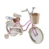 Wiggle Scooter Kid Bike Dual Handbrake Toddlers Bicycle Age 3-12 Years with Woven Basket Auxiliary Wheels(Pink1,14inch) view 1