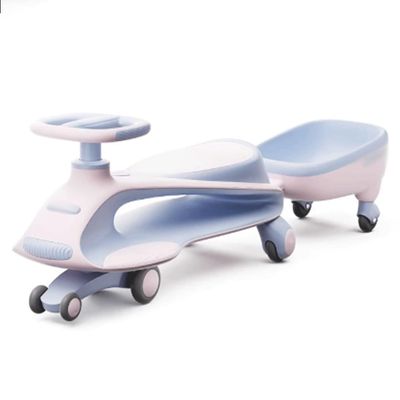 Wiggle Scooter Wiggle Car Kids Ride On Toy with Small Trailer Swing Car for Ages 3 Years Up Anti-Rollover(Pink)