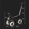 Wiggle Scooter Wiggle Car Ride On Toy for Kids with Lights Music Retractable Handle Storage Seat for Boys Girls(Black) view 2
