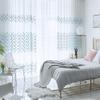 HooHero Blue Nordic Elegant Design Sheer Curtains Window Treatments Rod Pocket Top for Kids Nursery Room Zig Zag Embroidery view 4