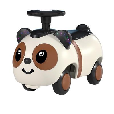 Wiggle Scooter Swing Cars Low Noise Riding Toy with Under-Seat Storage Children Ride on for Preschool Party Toy(Brown)