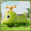 Wiggle Scooter Ride On Push Car Dinosaur Themed Foot to Floor Baby Ride On Sliding Cars for Boys and Girls Music & Lights Under Seat Storage (Green) view 3