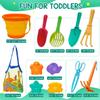BeneFine Beach Toy Set for Kids Sand Toys Summer Outdoor Play with Mesh Bag-Includes Collapsible Bucket, Mesh Shovel, Sand Shovel,Scissors Pliers,Rake Mold Kit view 2