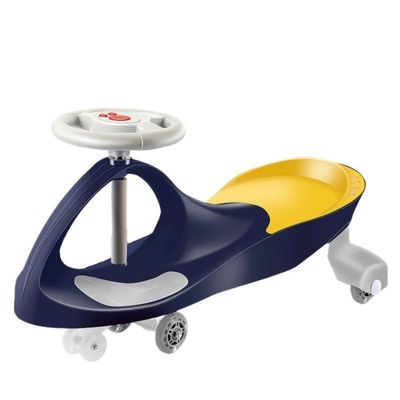 Wiggle Scooter Wiggle Car Ride On Toy with No Batteries Gears Or Pedals Outdoor Ride Ons for Kids Twist Cars(Royal Blue,Flashing Wheel)