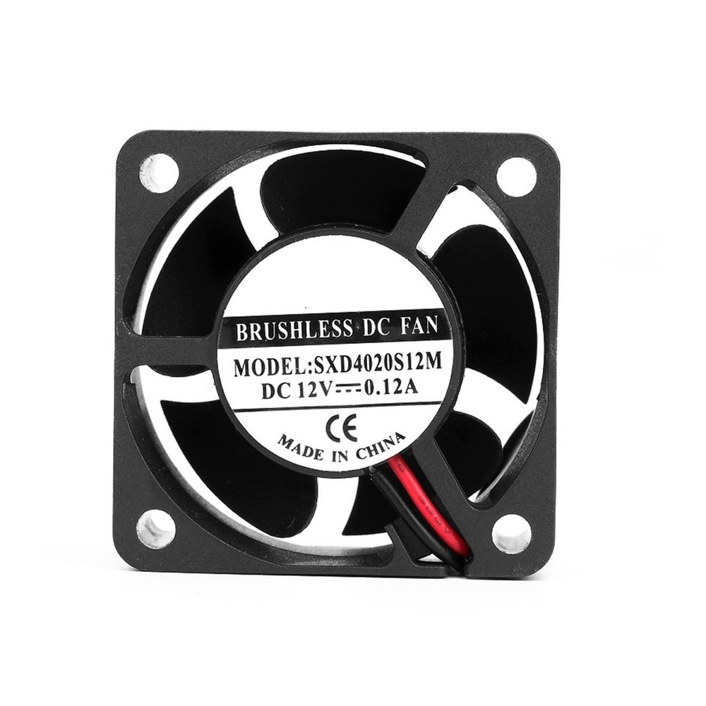 DHKKEBXDK 2pcs 40 * 40 Fan 40 mm SXD4020S12M 4020 40mm Fan 12V 0.12A 2-Pin 5 Blade Cooler Brushless Cooling Fan 4020