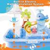 Toddler Water Table for 1-3 Year Old - Upgraded Electric Pump Water Toys, Outdoor Sensory Play Sand & Water Table, Kitchen Sink Toy with Running Water & Fishing Game, Summer Gifts for Boys Girls,Blue view 2