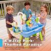 Toddler Water Table for 1-3 Year Old - Upgraded Electric Pump Water Toys, Outdoor Sensory Play Sand & Water Table, Kitchen Sink Toy with Running Water & Fishing Game, Summer Gifts for Boys Girls,Blue view 4