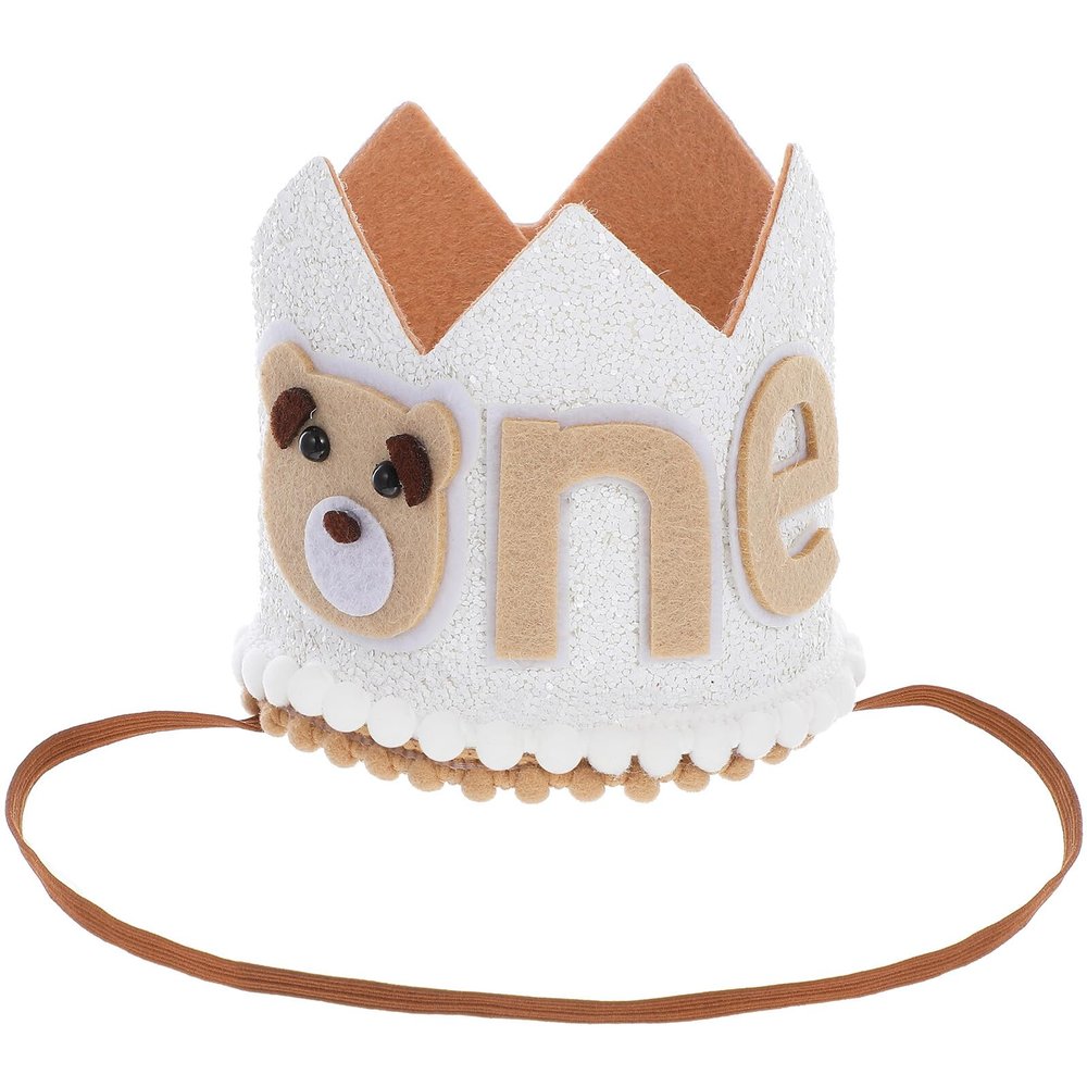 ABOOFAN 1st Birthday Crown Hat Party Headwear Soft Fabric Birthday Decoration for Boys Celebration