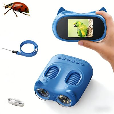 1000x Handheld Microscope and Telescope, Wonder Quest Digital Magnifying Glass in One, 2.0 IPS Screen, Portable Mini Microscope Suitable for School, Laboratory, andTravel, Type-C (Blue)