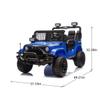 2-Seater Kids Ride on Car 24V, Electric Truck with 8.66" High Ground Clearance, Parental Remote Control Powered Toy Vehicle, 4 Wheel Suspension, 4.97MPH Top Speed, Ages 2-6 (Blue + Polypropylene) view 2