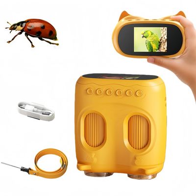 1000x Handheld Microscope and Telescope, Wonder Quest Digital Magnifying Glass in One, 2.0 IPS Screen, Portable Mini Microscope Suitable for School, Laboratory, andTravel, Type-C (Yellow)
