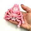 3D Printed Flexible Articulated Pink Red Spider Figurine, Birthday Holiday Gift, Easter Basket Stuffer, Christmas Stocking Stuffer, Halloween Spooky, Party Favor, Movable Legs, may help with ADHD view 3