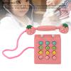 RASTKY Wooden Telephone Decor Versatile Phone Figurine Toy for Boys and Girls (Pink) view 3