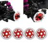 4pcs Aluminum Alloy CNC Simulated Brake Disc Accessories, RC Brake Disc Set for 1:10 RC Car, Universal Fit for Off - Road Vehicle and Climbing Car, Lightweight Durable Replacement (Red) view 3