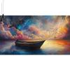 Boat Paint by Numbers for Adults, Lake Paint by Number Acrylic with 3 Brushes, DIY Painting by Numbers for Kits, DIY Canvas Oil Painting Kit for Home Wall Decor Gift (Without Frame) 40x110cm V-675 view 2