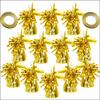 12-Pack Gold Balloon Weights with 5 Roll Gold Crimped Ribbon - Gorgeous Table Centerpiece DIY decorations for Graduations, Family Celebrations, Christmas Parties! Attractive for Any Occasion view 1