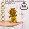 12-Pack Gold Balloon Weights with 5 Roll Gold Crimped Ribbon - Gorgeous Table Centerpiece DIY decorations for Graduations, Family Celebrations, Christmas Parties! Attractive for Any Occasion view 2