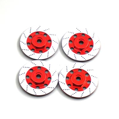 RC Car Models Parts For Sakura D4 1/10 4pcs Wheel Brake Disc Set RC Drift For Racing Car Model Upgrade Parts Modified Accessories Replacement DIY Parts(Red)