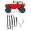 Aluminum Alloy Chassis Link Rod for 1/24 RC Crawler Car, RC Car Chassis Link Rod Upgrade Part, High Performance Linkage System with Brass Ball Heads and O Rings, Compatible with Ax (Ti Color) view 2