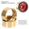 2PCS 1.9in Beadlock Wheel Rings with Hole, Brass Tire Lock Ring Replacement for Axial SCX10 II 90046 VS4-10 1/10 RC Crawler, Anti - Roll Stability Upgrade, Durable Beadlock Clamp (Gold) view 2