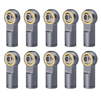 RC Repairs Models For TRX-4 For Axial For SCX10 II 1/10 10Pcs Metal M4 Counter Clock-wise Thread Ball End Head Link Rod Joint RC Car Model Parts(Titanium)