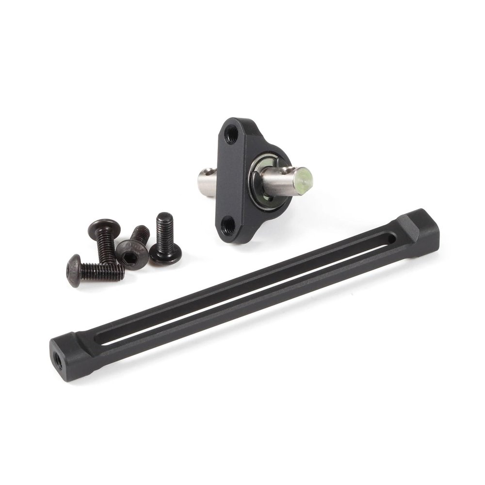Aluminum Adjustable Carrier Bearing Assembly Cross Member for 1/10 RC Crawler LCG Chassis Rigs 1.9 Shafty Comp Builds confident(Black)