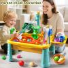 KIZONLY Kids Water Table Play Toy for Toddlers 1-3 4-8 Years Old - Kitchen Sink with Pump and Flowing Water, Fishing Games, Outside Sensory Gift Toys for Boys and Girls 2 3 4 5 6 7 8 view 3