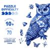 Wooden Puzzles for Adults - Challenging The Night Guardian Adult Puzzle, Unique Animal Shaped Wooden Jigsaw Puzzles for Adults, Creative Gifts Family Games 13.4 * 13in 255pcs view 2