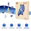 Wooden Puzzles for Adults - Challenging The Night Guardian Adult Puzzle, Unique Animal Shaped Wooden Jigsaw Puzzles for Adults, Creative Gifts Family Games 13.4 * 13in 255pcs view 3