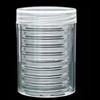 12 Coin Capsule Holders Direct Fit US Half Dollar Size 31mm with Storage Tube view 1